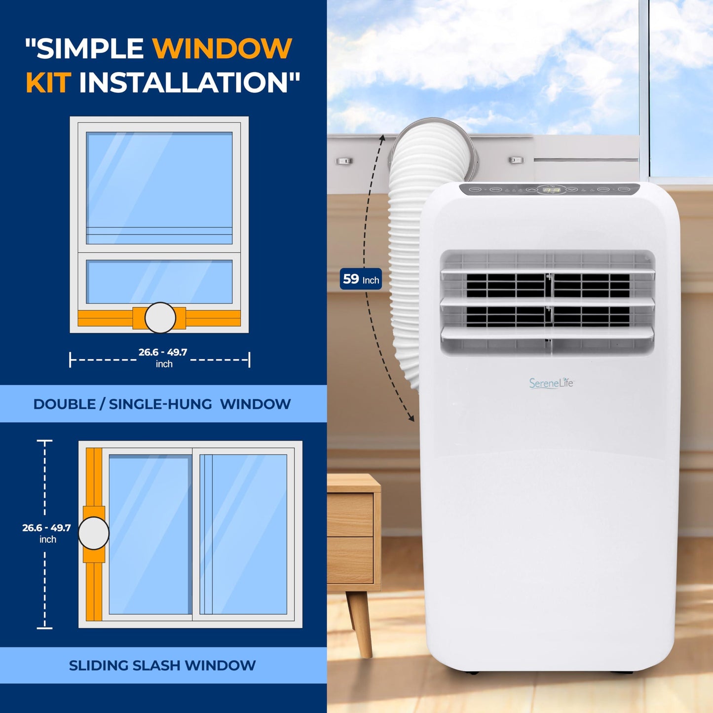 Portable Air Conditioner Compact Home AC Cooling Unit With Built-In Dehumidifier &amp; Fan. Phil and Gazelle.