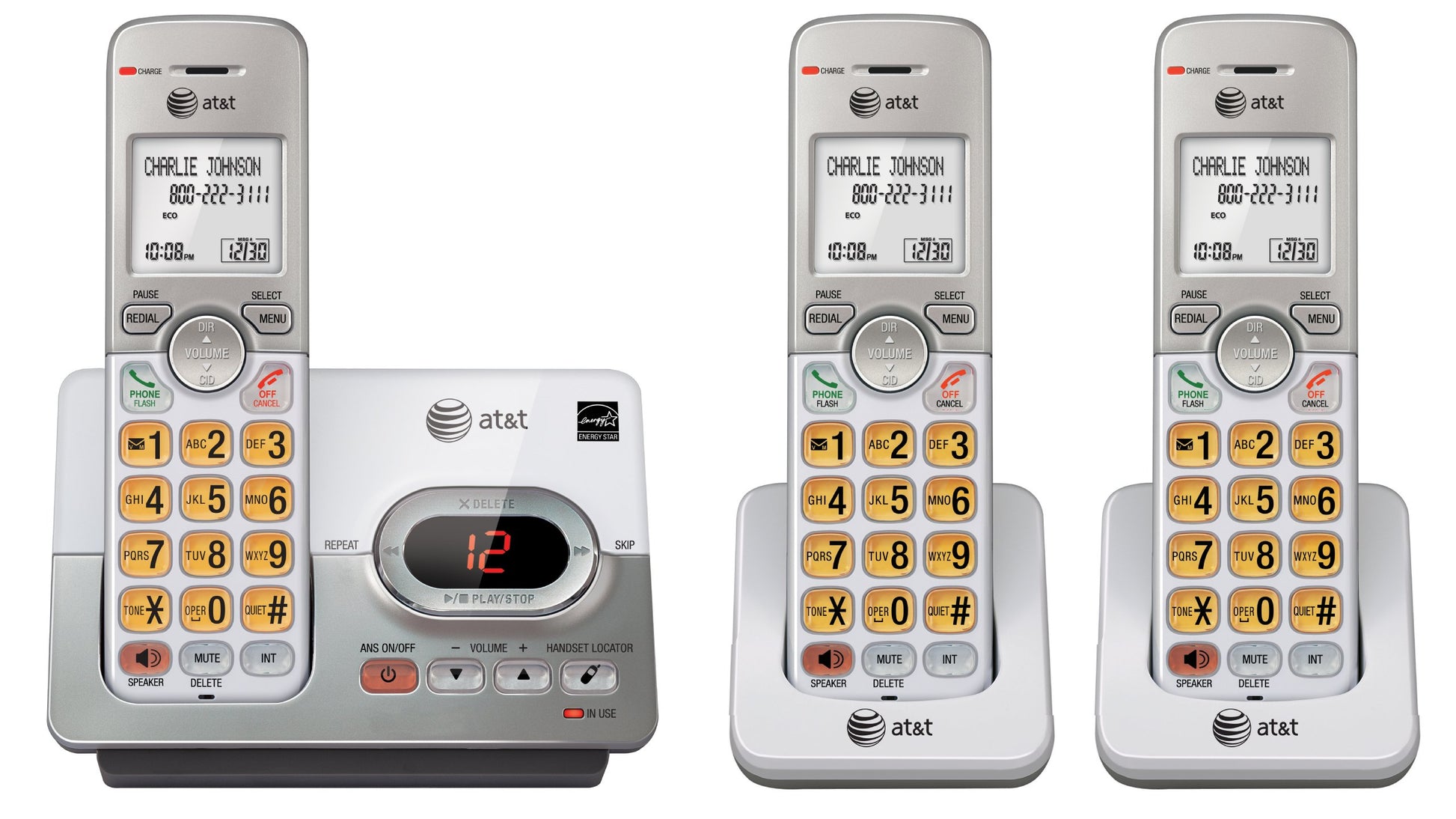 AT&amp;T 2-Handsets Cordless Phone System with Answering System. Phil and Gazelle.