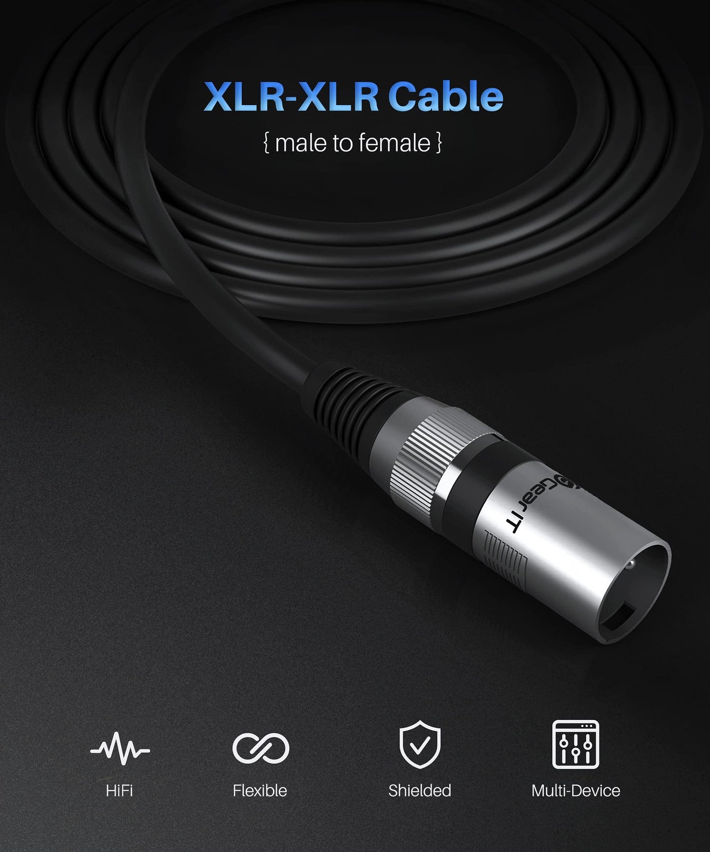 GearIT XLR to XLR Microphone Cable (10 Feet, 6-Pack) Phil and Gazelle.