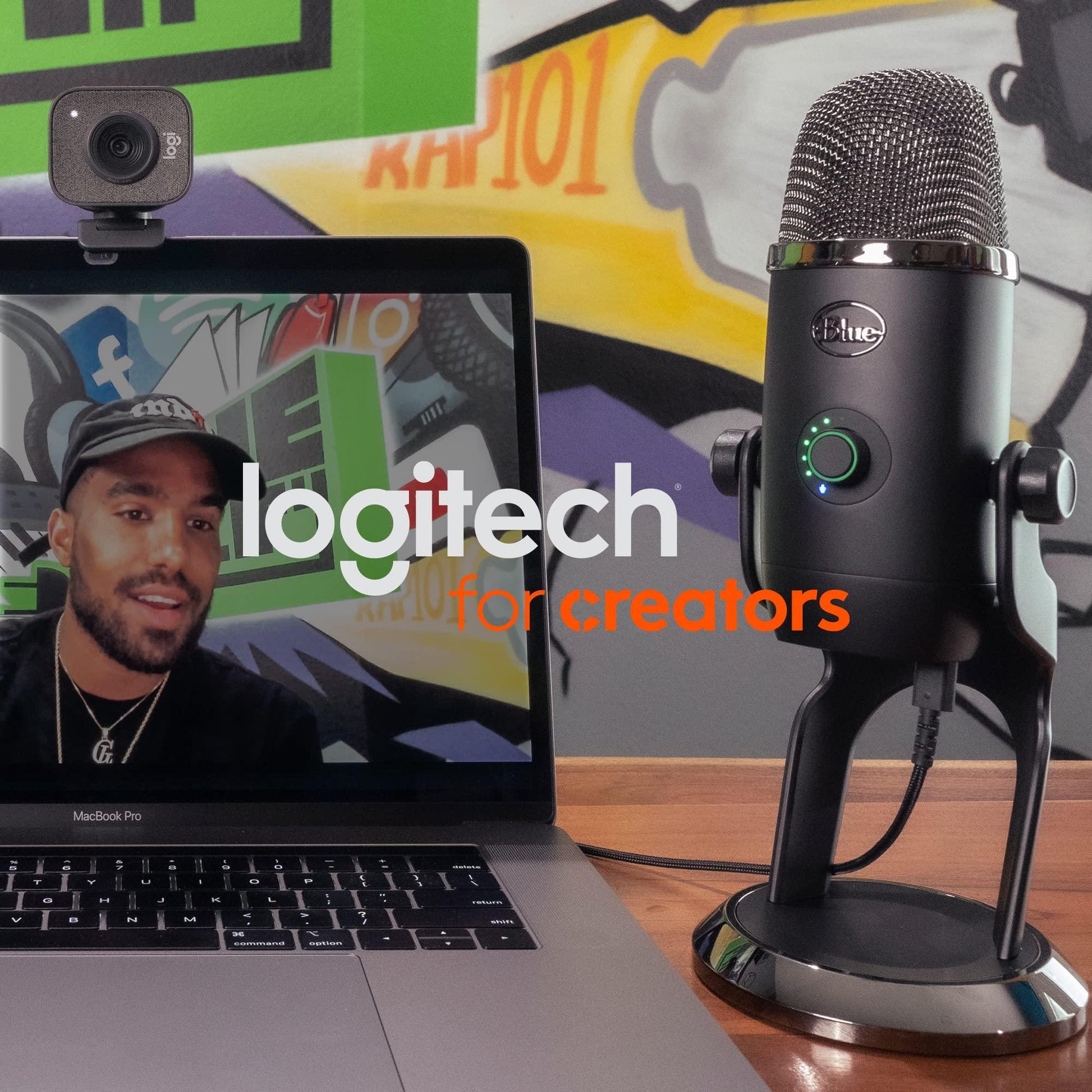 Logitech for Creators Blue Yeti USB Microphone for Gaming, Streaming, Podcasting. Phil and Gazelle.