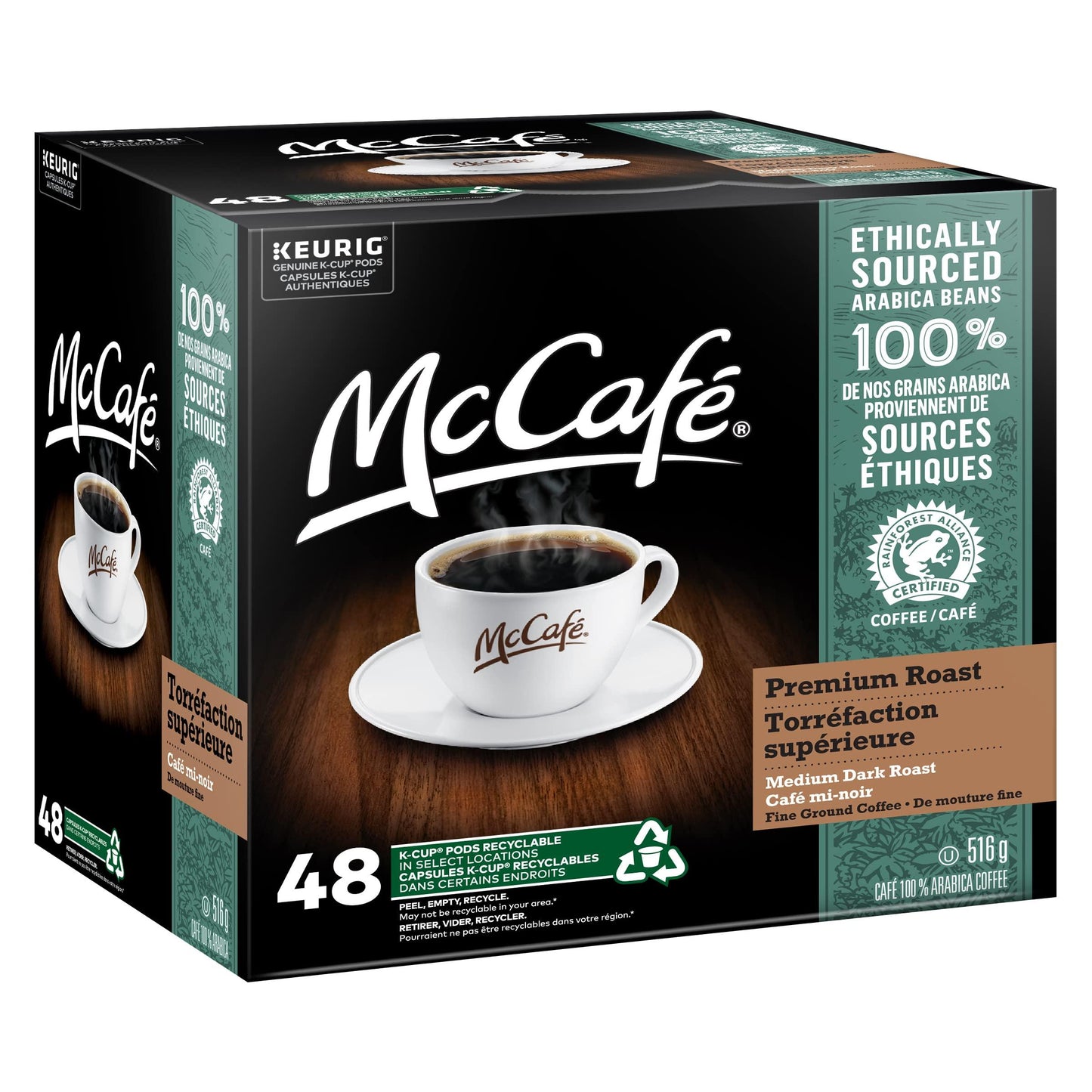 McCafe Premium Medium Dark Roast K-Cup Coffee Pods, 48 Count, For Keurig Coffee Makers. Phil and Gazelle.