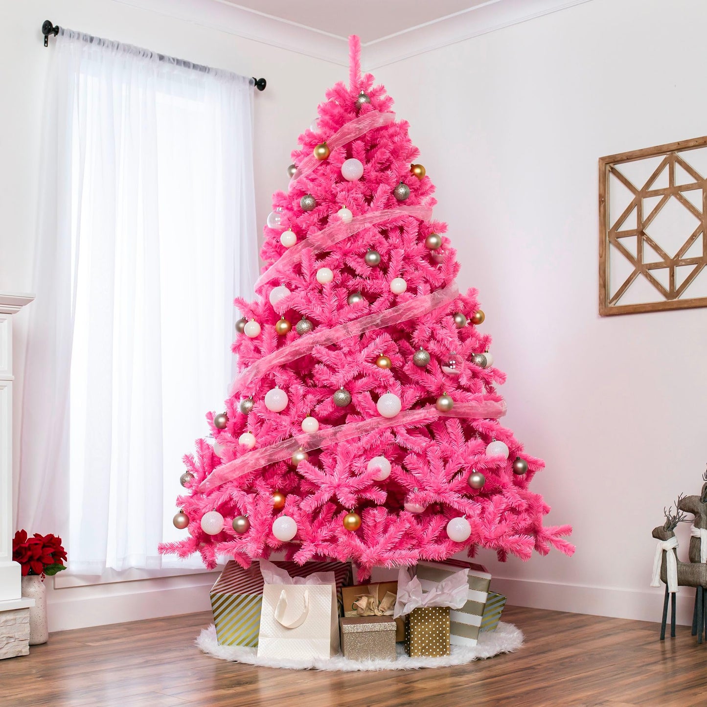 9ft Pink Christmas Tree Artificial. Phil and Gazelle.