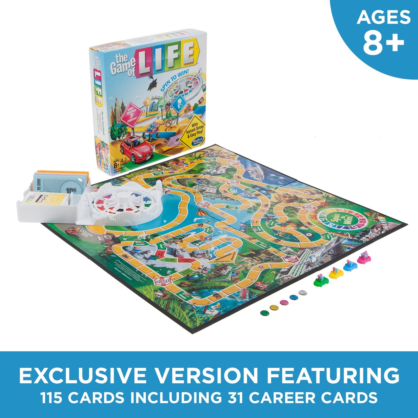 Hasbro Gaming The Game of Life Board Game. Phil and Gazelle.