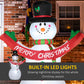 8ft Inflatable Christmas Decoration Snowman with Merry Christmas Banner. Phil and Gazelle.