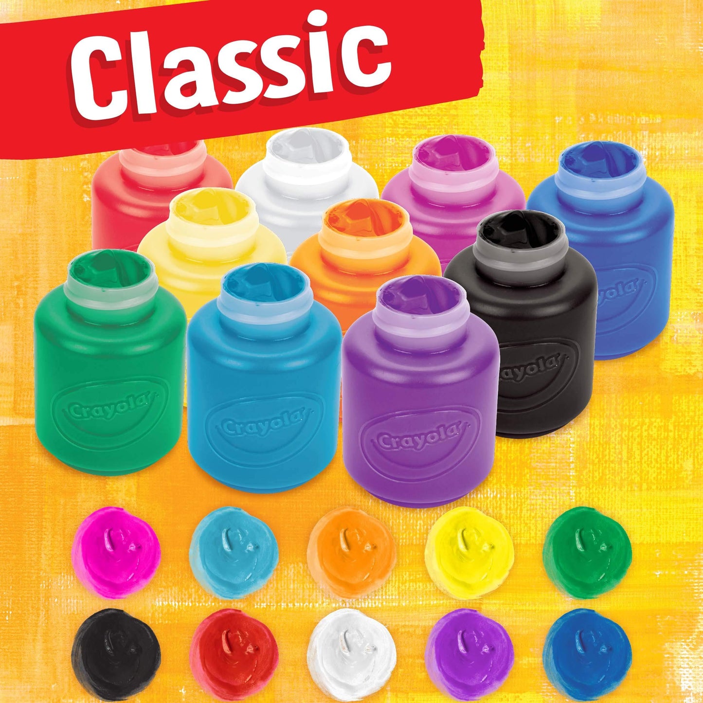 Crayola 10 59ml Paint Jars Assorted Classic Colours Arts &amp; Crafts. Phil and Gazelle.