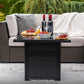 Square Fire Pit Table for Outside Patio – 30" Small Outdoor Propane Gas Fire Table. Phil and Gazelle.