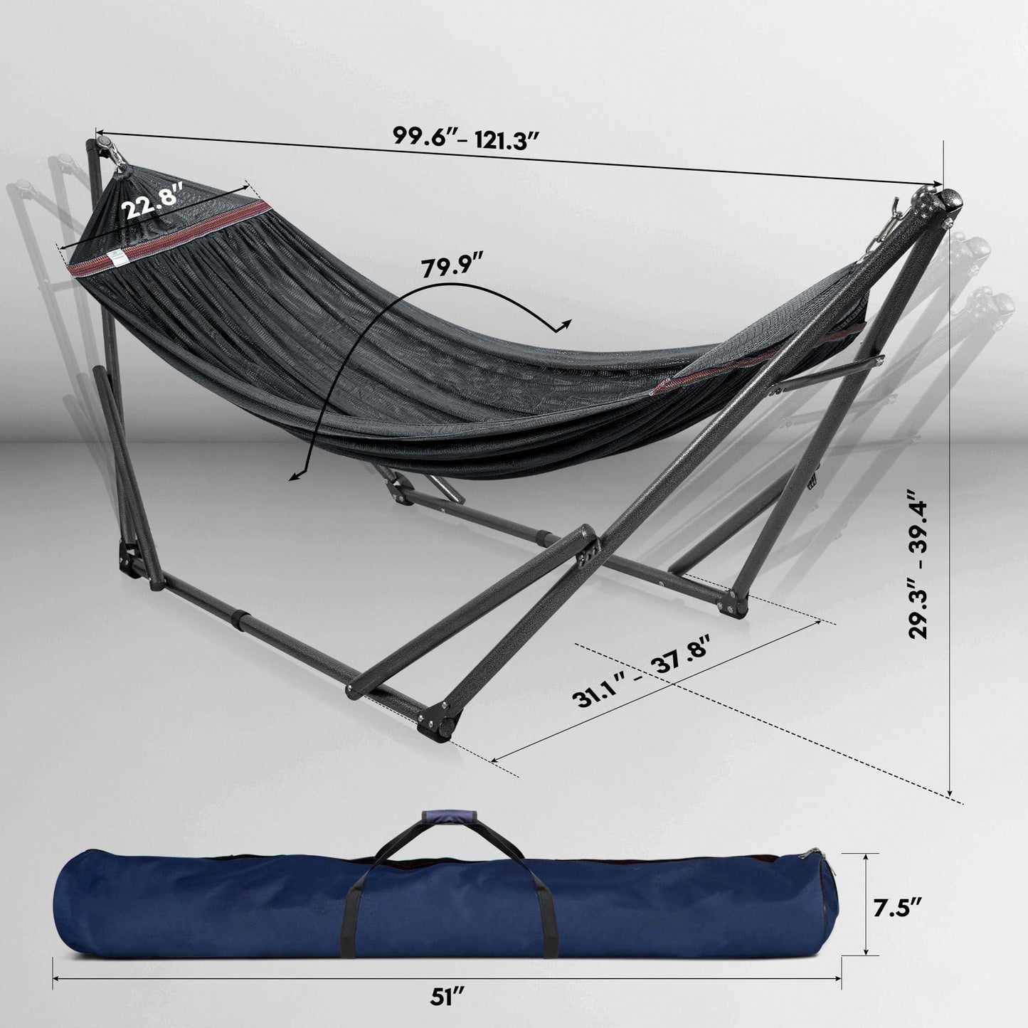 Hammock Stand, Instant 20s Foldable. Phil and Gazelle.