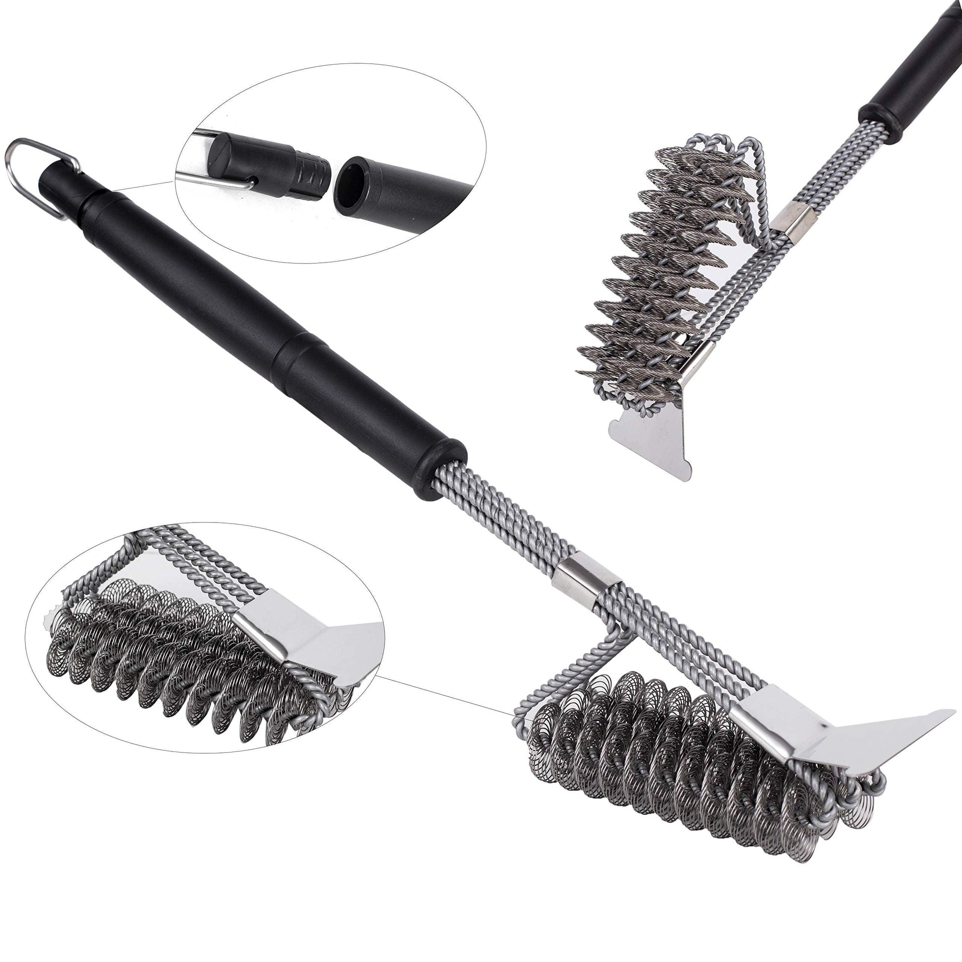 Grill Brush and Scraper, 3 in 1 BBQ Cleaner. Phil and Gazelle.