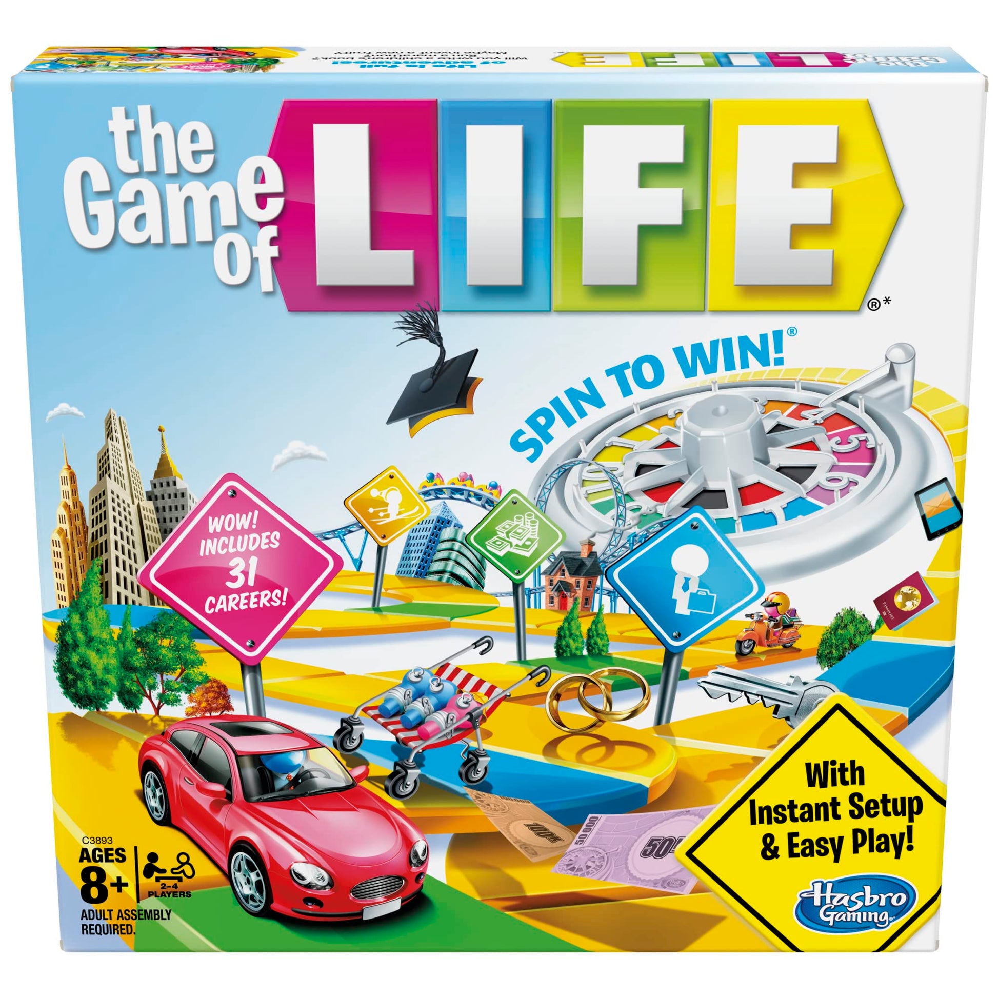 Hasbro Gaming The Game of Life Board Game. Phil and Gazelle.