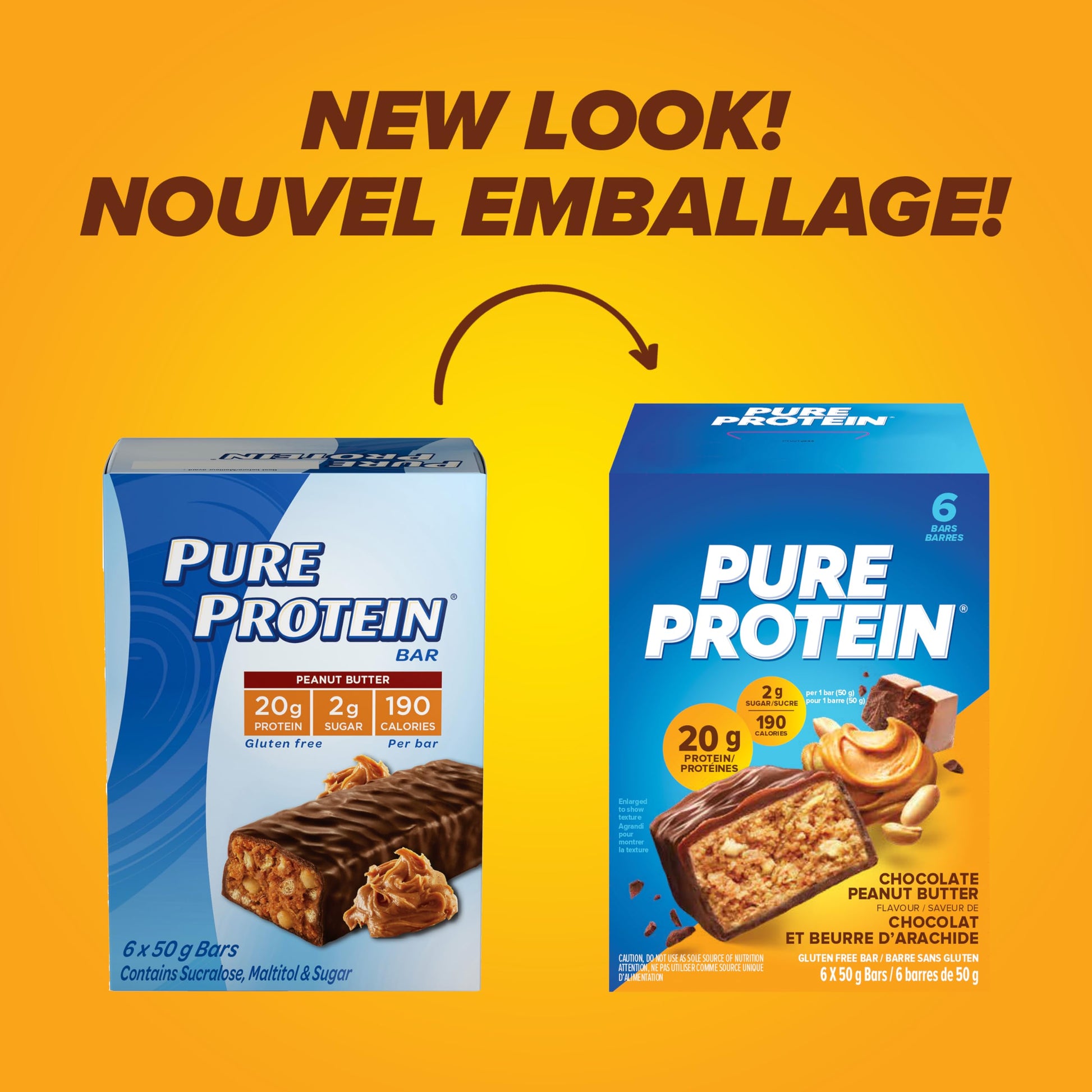 Pure Protein Bars - Nutritious. Gluten Free (Pack of 6). Phil and Gazelle