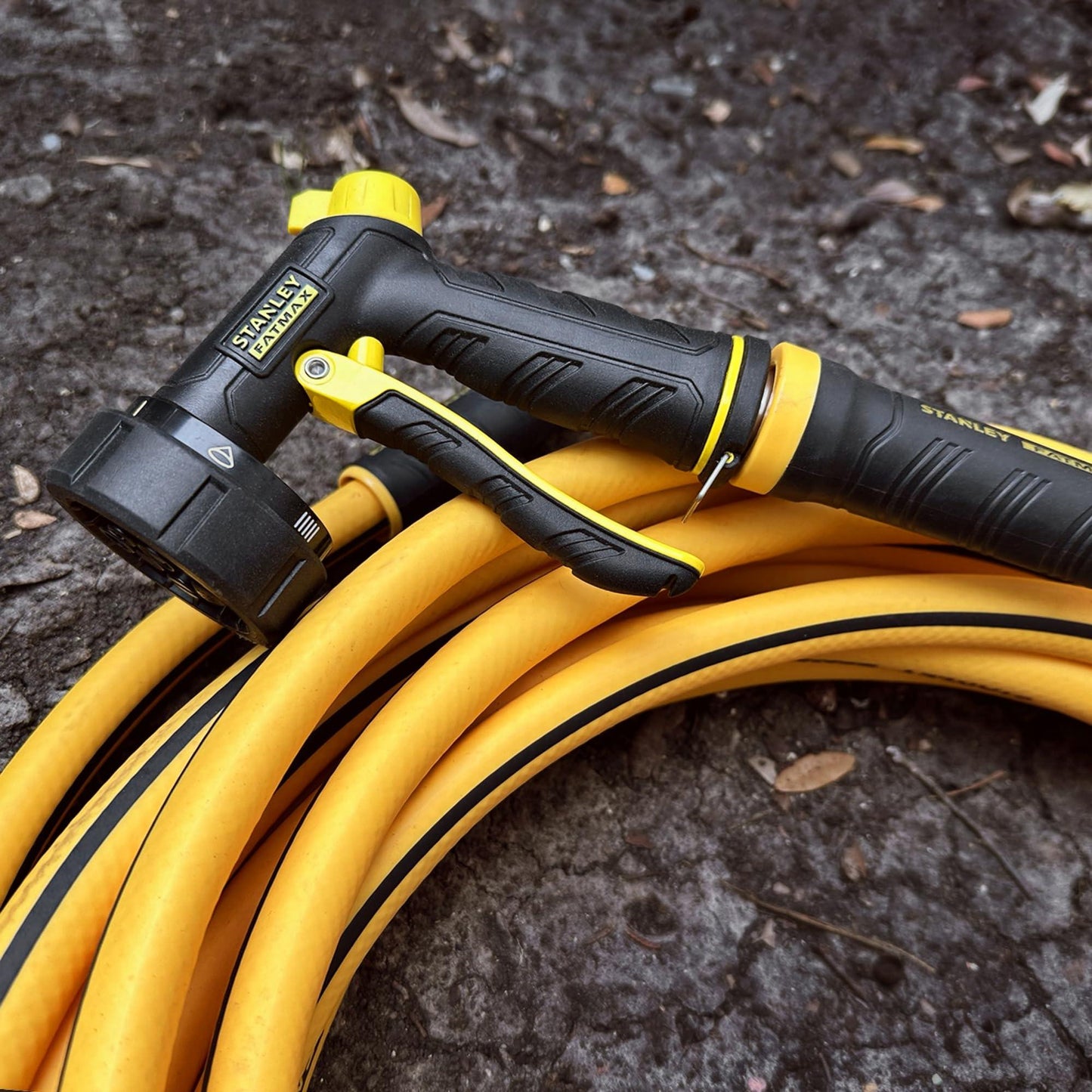 Stanley Fatmax Professional Grade Water Hose, 50' x 5/8", Yellow 500 PSI. Phil and Gazelle.