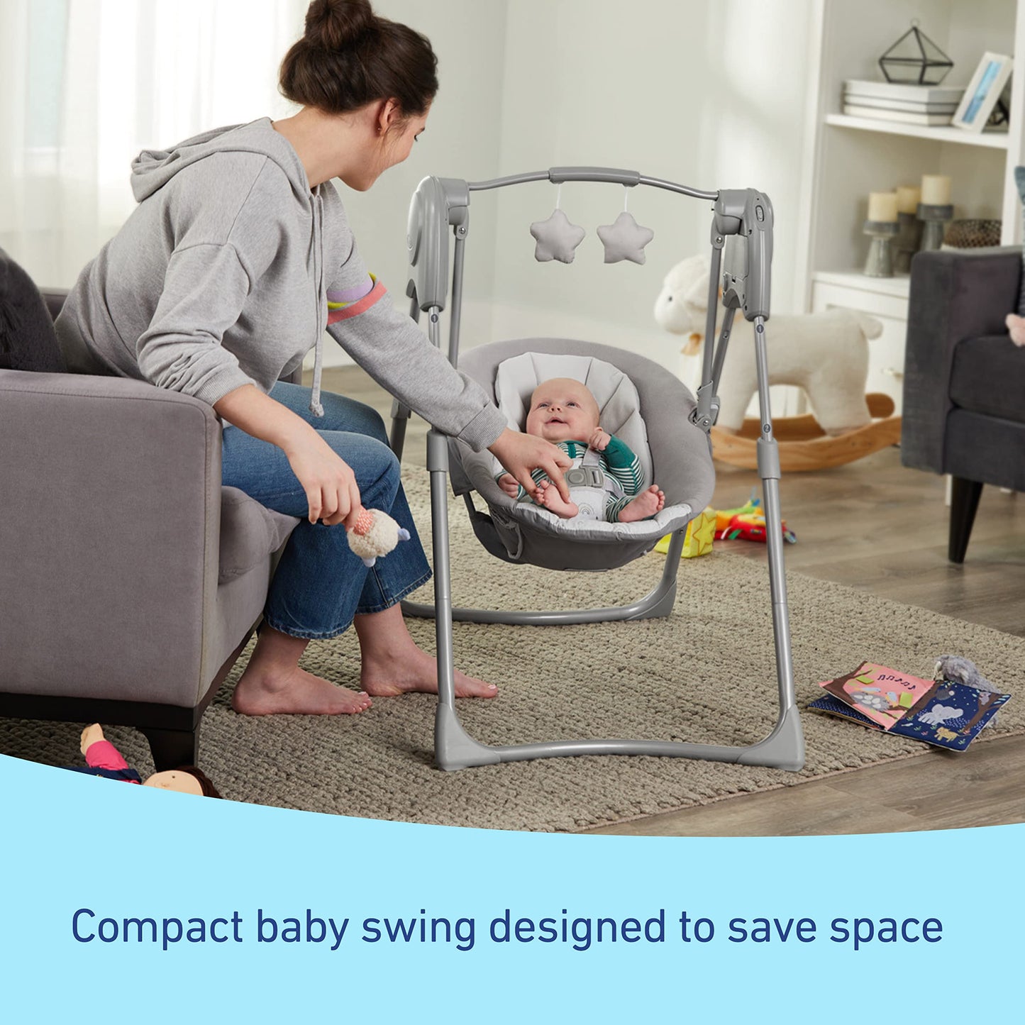 Graco Slim Spaces Compact Baby Swing, Humphry