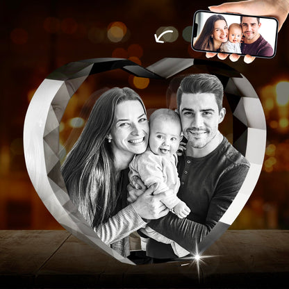 3D Crystal Photo - Day Gift Perfect Personalized photos Phil and Gazelle.