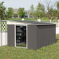 Outsunny 11' x 9' Steel Garden Storage Shed. Phil and Gazelle.