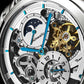 Stuhrling Orignal Mens Watch Automatic Watch Skeleton Watches for Men - Leather Luxury Dress Watch - Mechanical Watch Stainless Steel Case Self Winding Analog Watch for Men, Blue, Aquadiver Phil and Gazelle