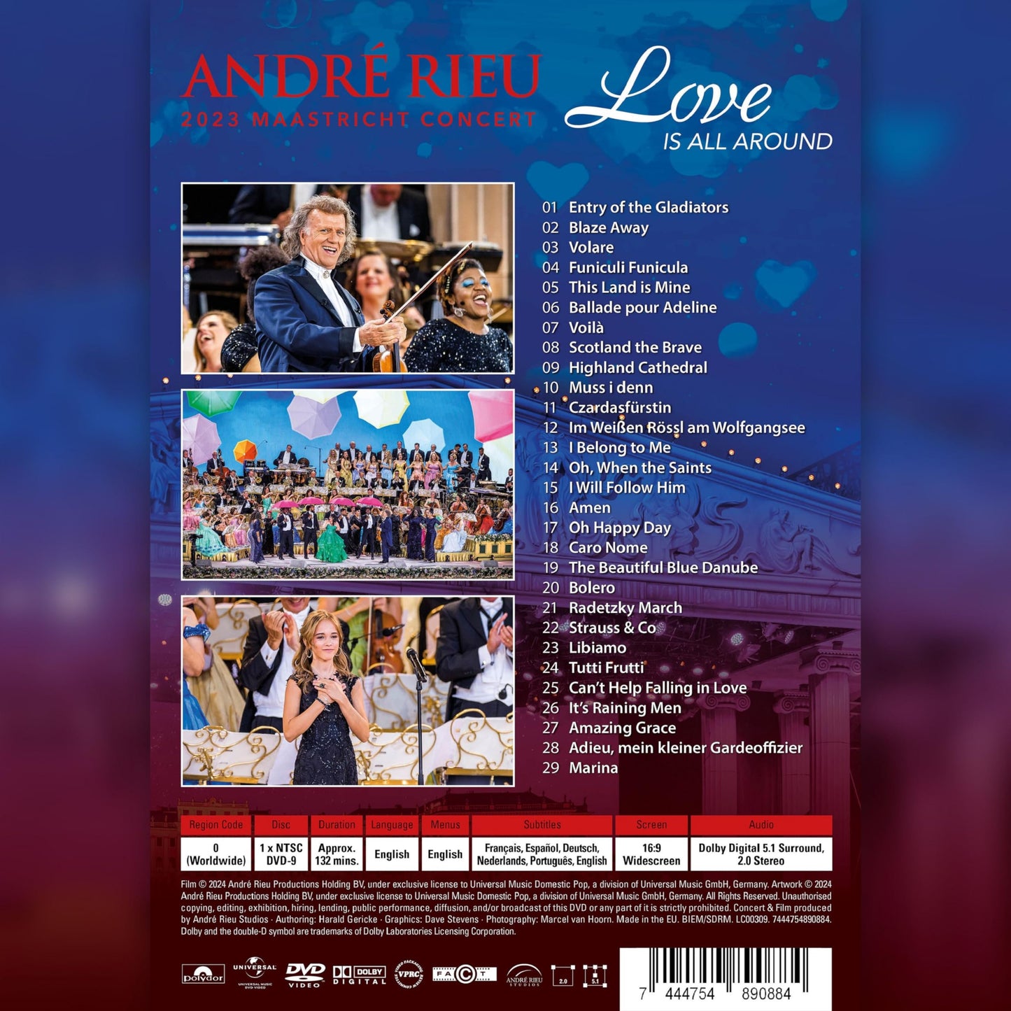 André Rieu Love Is All Around (DVD) Phil and Gazelle