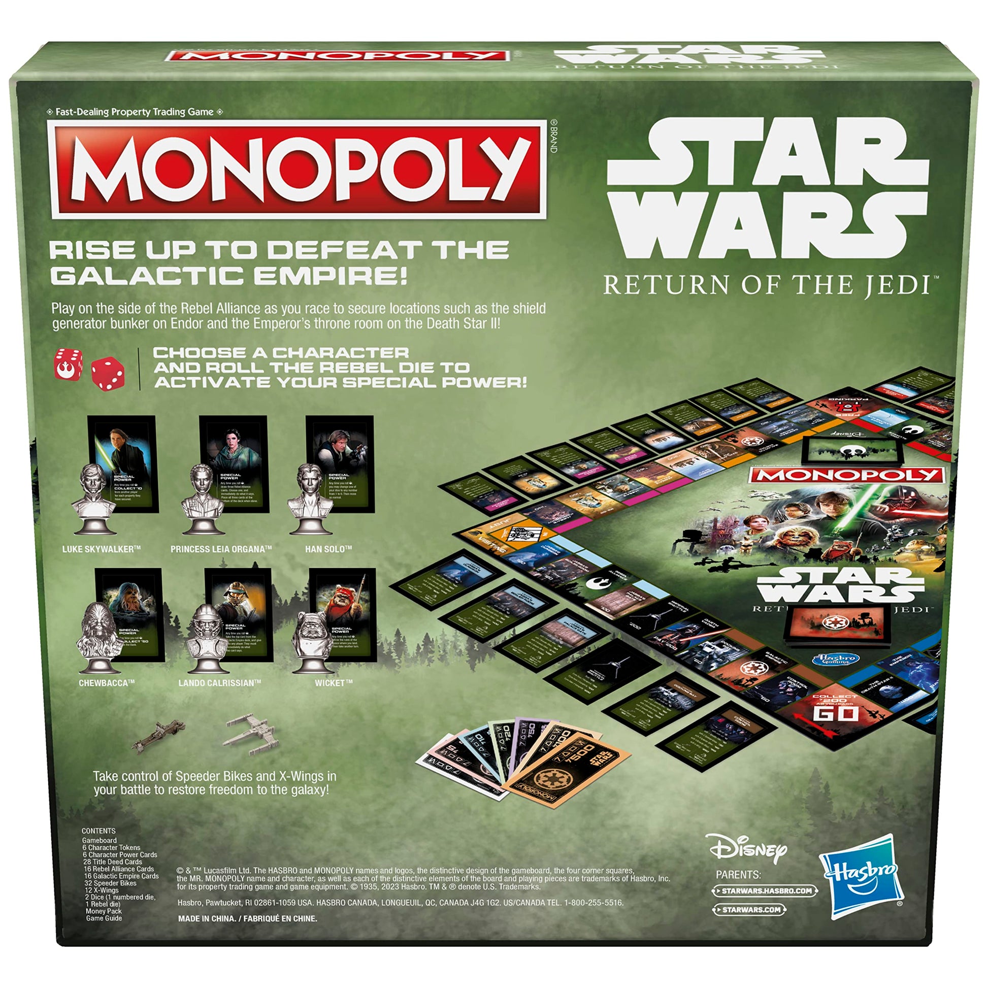 Monopoly Star Wars Return of The Jedi Board Game. Phil and Gazelle.