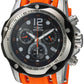 Invicta Men's 'Speedway' Swiss Quartz Stainless Steel and Polyurethane Casual Watch, Color:Orange (Model: 20072)