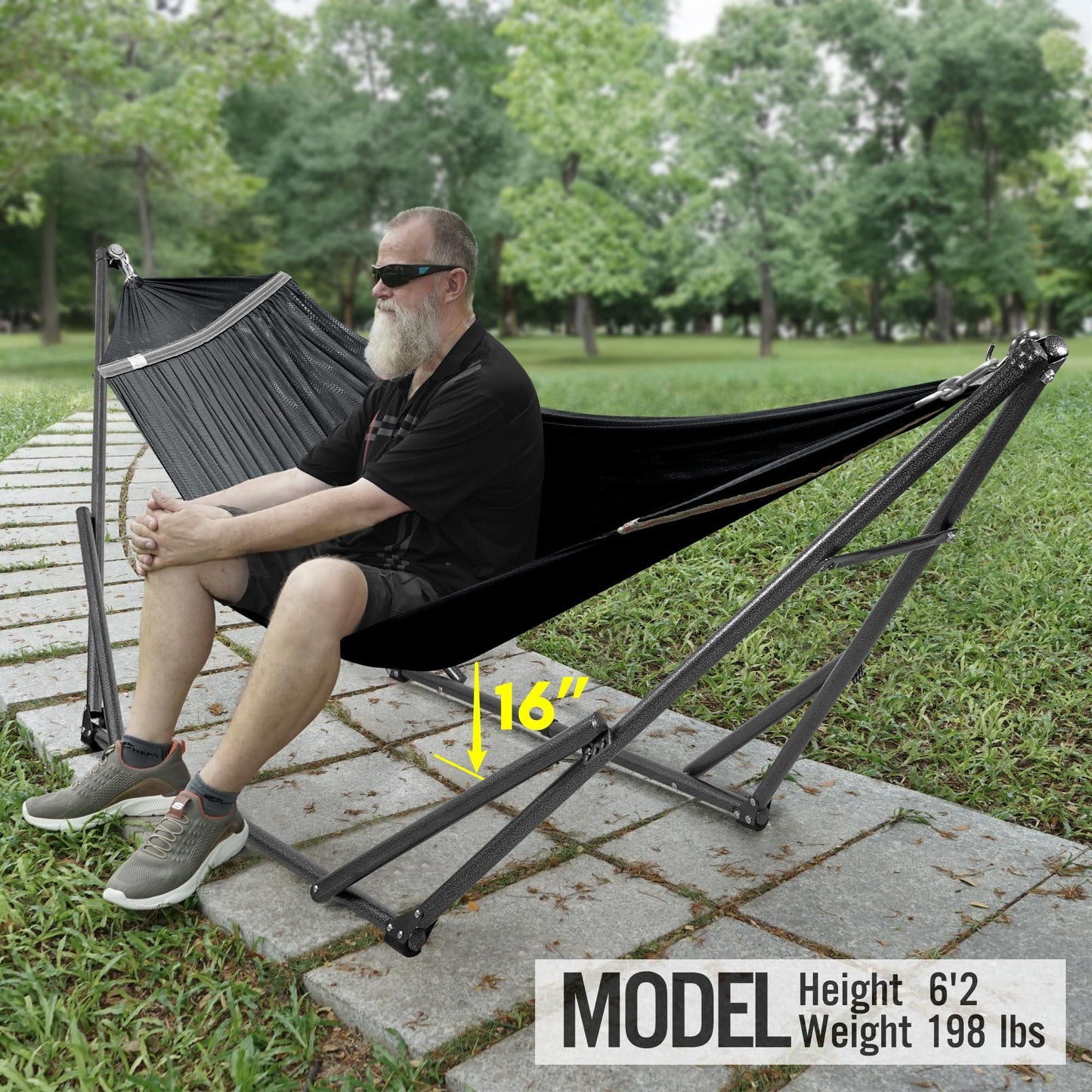 Hammock Stand, Instant 20s Foldable. Phil and Gazelle.