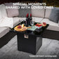 Square Fire Pit Table for Outside Patio – 30" Small Outdoor Propane Gas Fire Table. Phil and Gazelle.