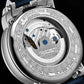 Stuhrling Orignal Mens Watch Automatic Watch Skeleton Watches for Men - Leather Luxury Dress Watch - Mechanical Watch Stainless Steel Case Self Winding Analog Watch for Men, Blue, Aquadiver Phil and Gazelle