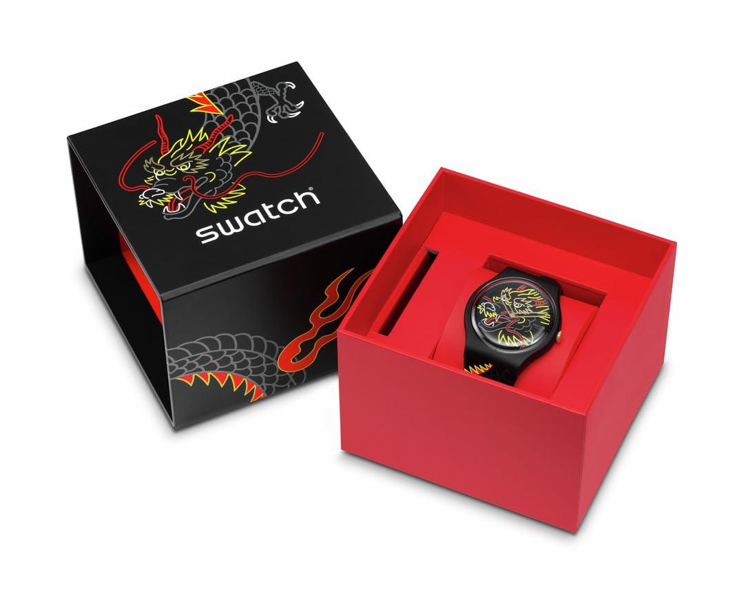 Swatch Dragon in Wind Pay Bio-Sourced Quartz Watch Phil and Gazelle