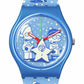 Swatch Tidings of Joy Quartz Casual Blue Watch Phil and Gazelle