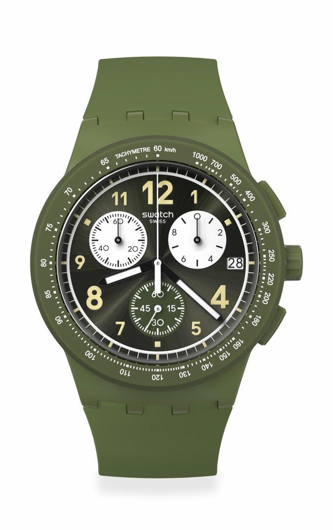 Swatch Nothing Basic About Green Quartz Watch Phil and Gazelle