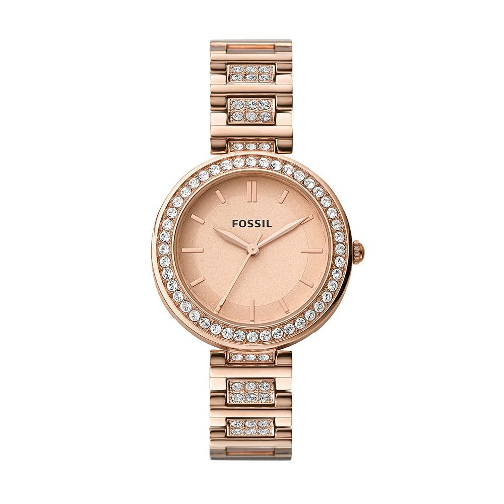 Fossil Karli Three-Hand Rose Gold-Tone Stainless Steel Watch BQ3181 Phil and Gazelle