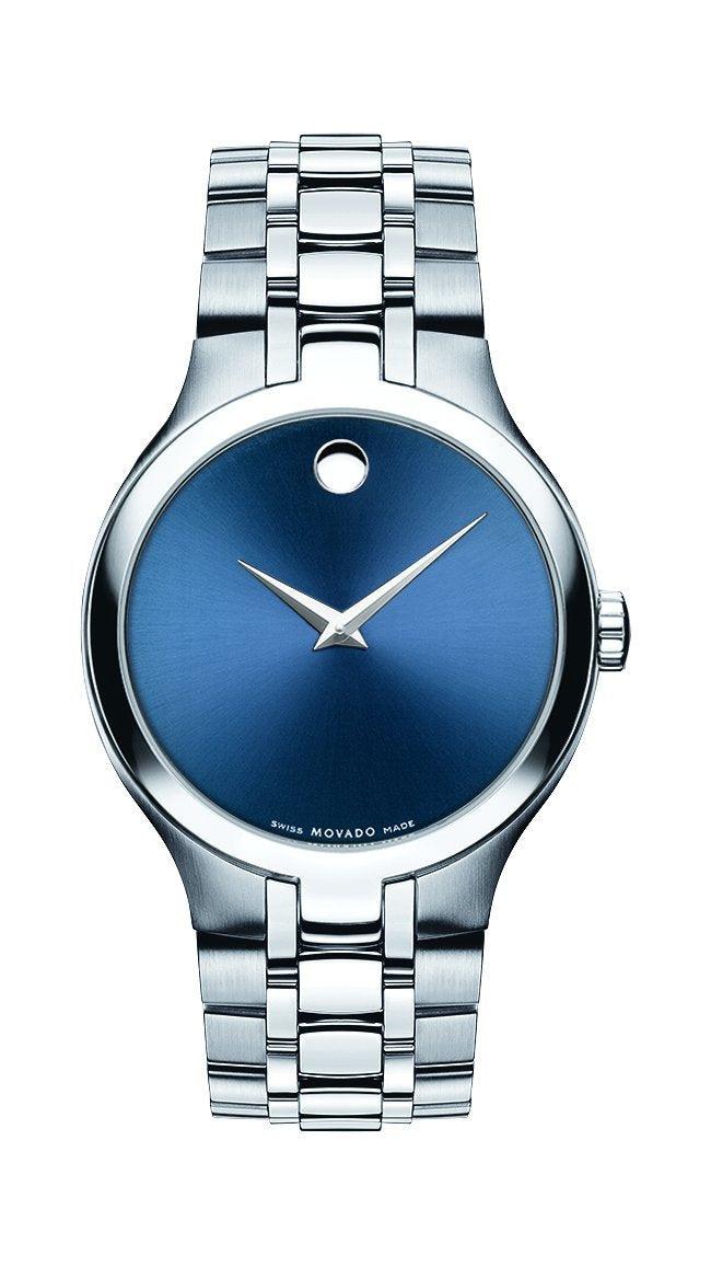 Movado Swiss Movement Stainless-Steel Blue Dial Watch