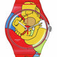 Swatch Simpsons Watch Bio-sourced Quartz Sweet Embrace Phil and Gazelle