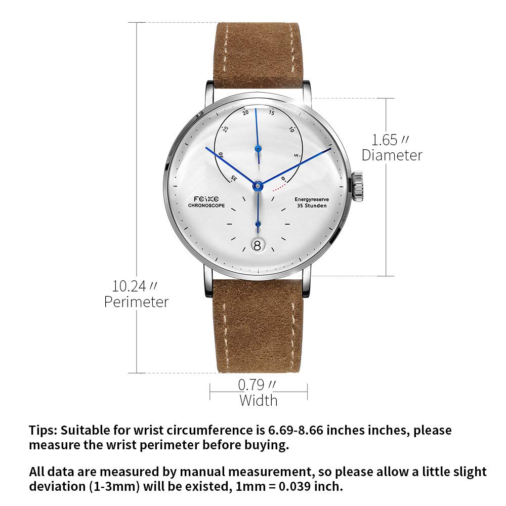FEICE Automatic Watch Men’s Bauhaus Mechanical Watch Minimalist Phil and Gazelle