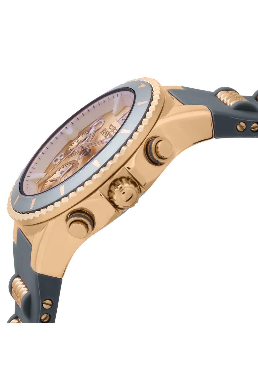 Invicta Women's 24189 BLU Analog Display Quartz Two Tone Watch, Rose Gold, 39 mm, Phil and Gazelle