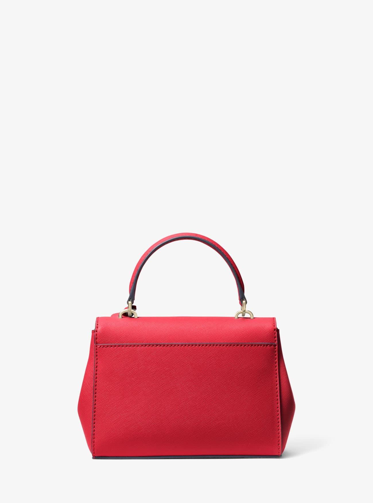 MICHAEL KORS Ava Extra Small Saffiano Leather Crossbody, Crimson, X-Small Phil and Gazelle