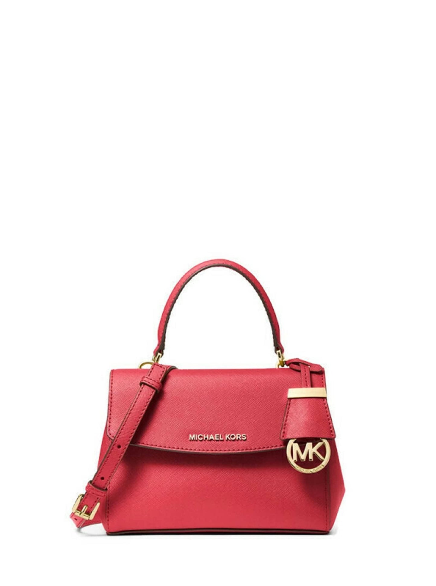 MICHAEL KORS Ava Extra Small Saffiano Leather Crossbody, Crimson, X-Small Phil and Gazelle