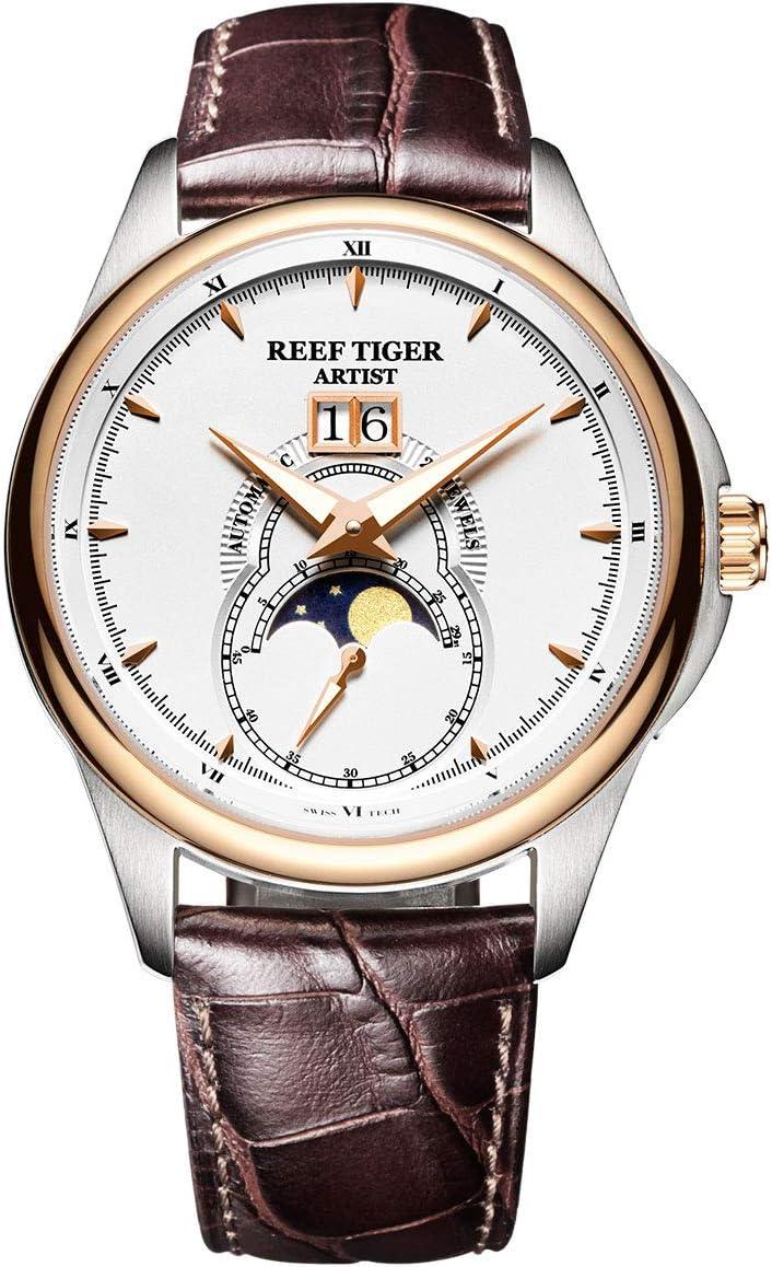 Reef Tiger Fashion Watches Moon Phase Watch