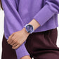 Swatch Look Right Thru Violet Quartz Watch Phil and Gazelle