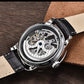 Automatic Mens Watches Skeleton Mechanical Wrist Watch Waterproof Genuine Leather Watchband Luxury Self-Winding  Phil and Gazelle
